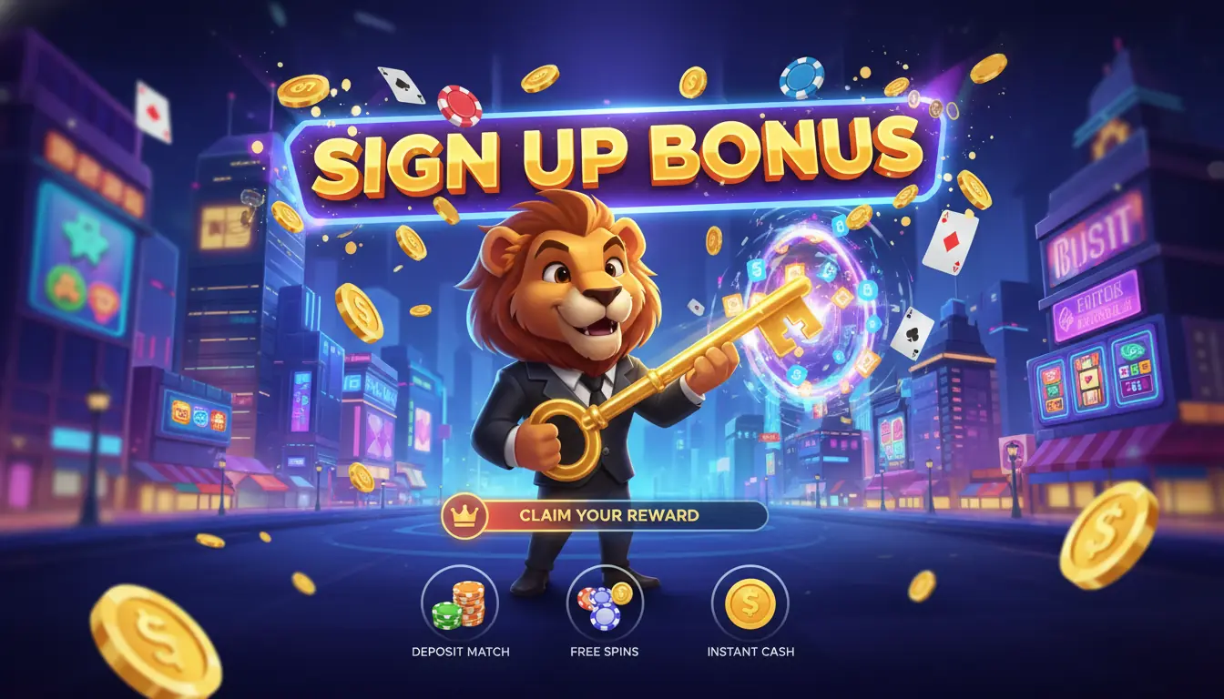 Golden Lion casino sign up bonus